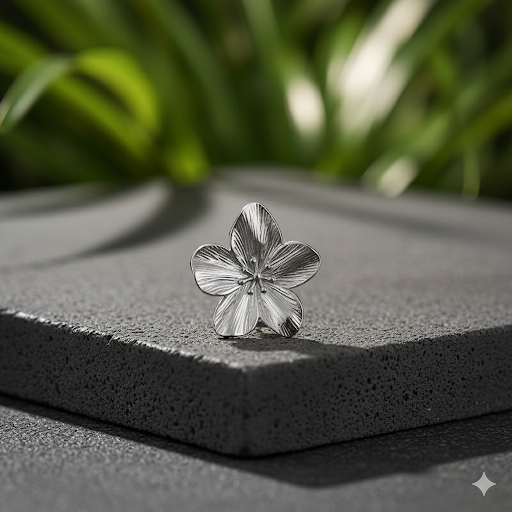 Boucles d’oreilles Fleur Élégante Argent et Doré