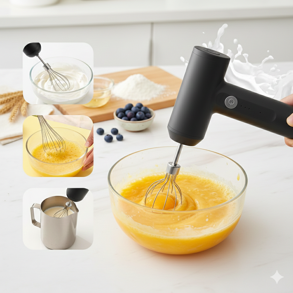 Mixeur à Main Sans Fil 3 Vitesses
