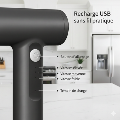 Mixeur à Main Sans Fil 3 Vitesses