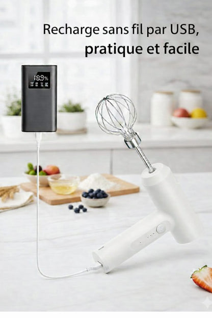 Mixeur à Main Sans Fil 3 Vitesses