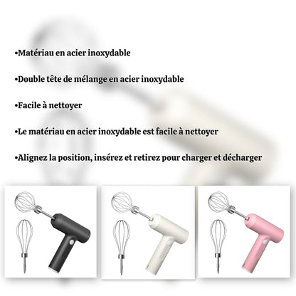 Mixeur à Main Sans Fil 3 Vitesses