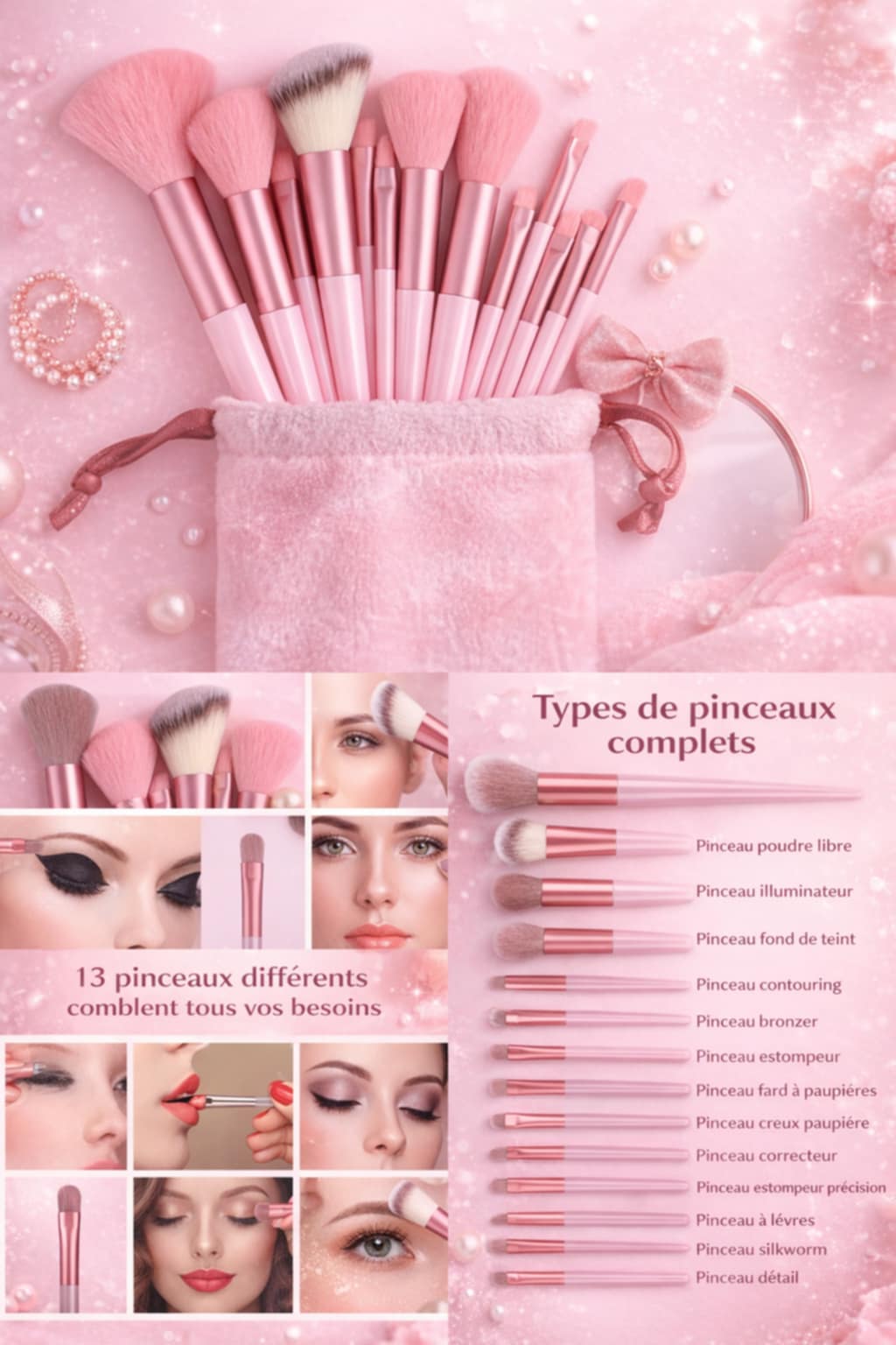 Collection De 13 Pinceaux Pro